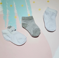 Medias Baby pack x 3 gris - tienda online