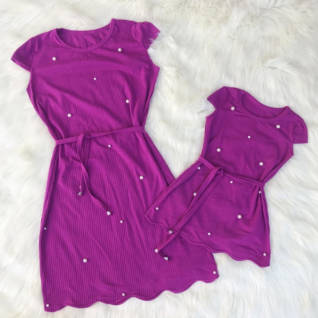 Vestido Princesa Mãe e Filha Lilas