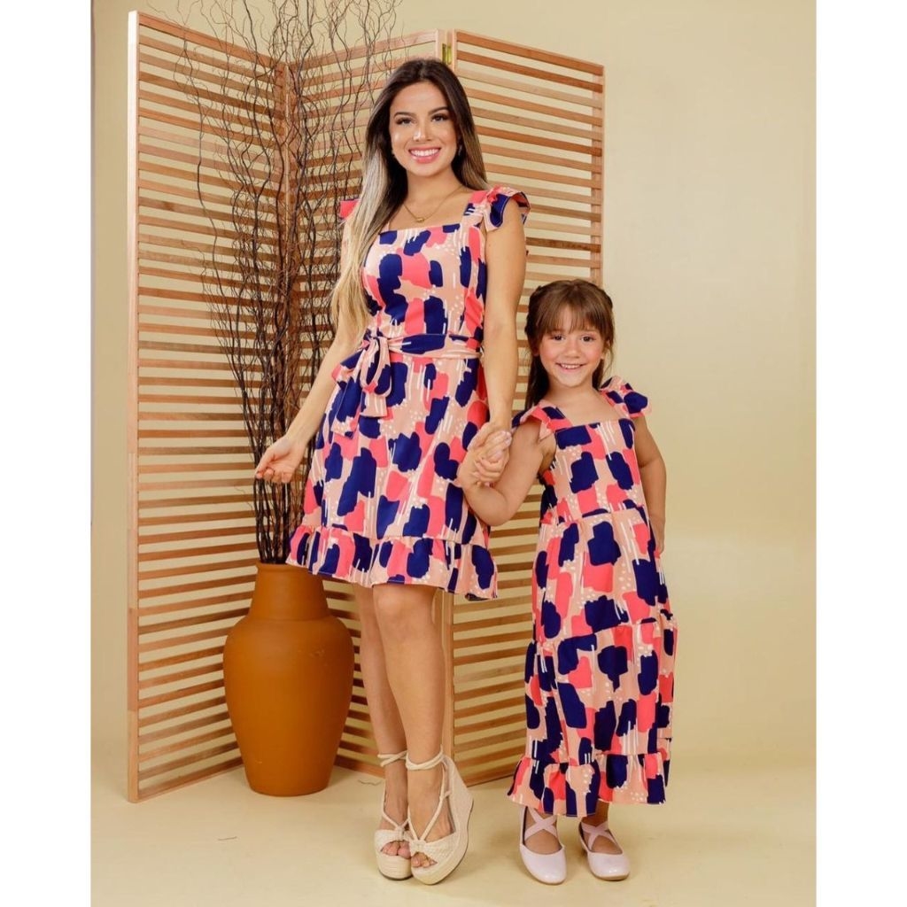 Vestido Tal Mãe Tal Filha - Rosa Flores