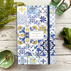 Caderno Sketchbook Azulejos