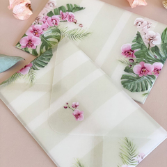 Cartão Vegetal Orquídea Rosa (5 unidades) - comprar online