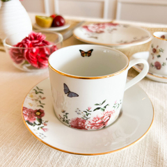 Furoshiki Chá Jardim Secreto (Lenço + Xícara de Chá) - comprar online