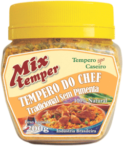 Tempero do Chef / Tradicional sem Pimenta 200 gramas - Mixtemper Temperos Especiais
