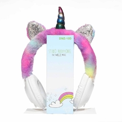 AURICULAR UNICORNIO PELUCHE MANOS LIBRES CON LUCES en internet