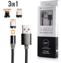 Cable Magnetico Iphone/Micro USB/ USB Tipo C X Cable