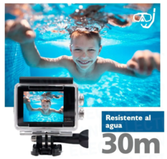 Comius Sharp Cámara Deportiva 4K 30FPS 16MP, WiFi Camara Acuatica  Sumergible, 30M Action Camera 2.0'LCD 170° Gran Angular, 1 Tarjeta SD 64G,  2