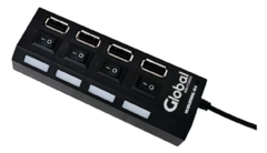 HUB 4 USB GLOBAL ELECTRONICS Porta USB - HUBUSBBK-X4