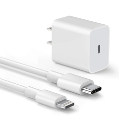 CARGADOR IPHONE 11/12 PRO MAX 20W + CABLE USB-C A LIGHTNING