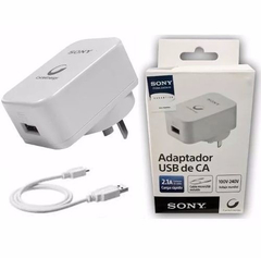 CARGADOR SONY MICRO USB 2.1A CARGA RÁPIDA - comprar online