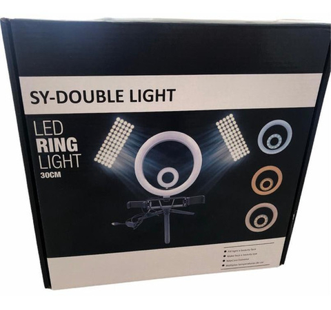 DOBLE ARO DE LUZ LED 30CM 9CM CON DOBLE SOPORTE