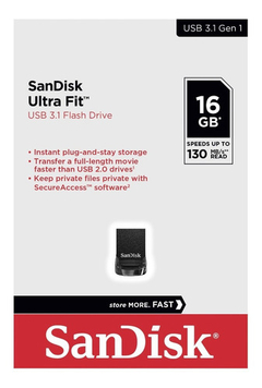 Pendrive 16GB SANDISK ULTRA Fit 3.1 130MB