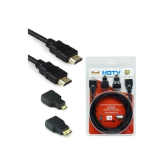 Cable HDMI A HDMI CON ADAPTADOR MINI/MICRO HDMI