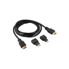 Cable HDMI A HDMI CON ADAPTADOR MINI/MICRO HDMI - tienda online