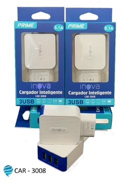 Cargador INOVA CAR-3008 - 3 USB 5.1A