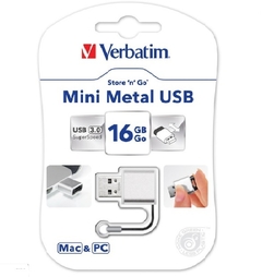 PENDRIVE 16GB VERBATIM MINI METAL USB 3.0