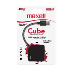 HUB CUBO 4 Puertos Entrada USB 3.0 MAXELL - USB-430