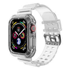 Malla apple watch transparente con marco - Accesorios para Celular Tutti Frutti 