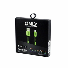 CABLE MICRO USB ONLY GUMMY - Accesorios para Celular Tutti Frutti 