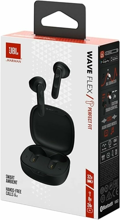 Comprá Auricular Inalámbrico JBL Wave Flex Bluetooth - Negro