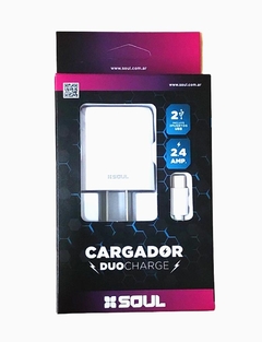 CARGADOR SOUL MICRO 2.4A 2 USB - CVQ-XUSB2M