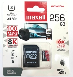 Memoria Micro SD 256 GB MAXELL Clase 10 100Mb/s 8K