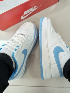 Nike Air Force branco/azul pastel - loja online