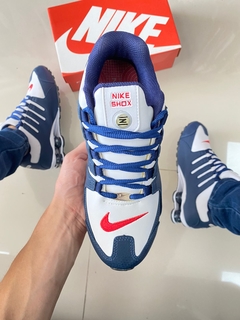 Nike Shox NZ Branco/Azul/Vermelho - comprar online