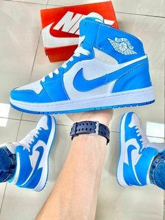 Nike air jordan 1 azul bebê