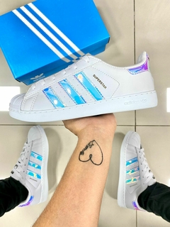 Adidas Superstar Branco/Holografico