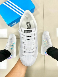 Adidas Superstar Branco/Holografico - comprar online