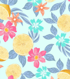 Jersey Soft Digital Flores con Limones