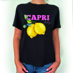 Remera BLACK de algodón "CAPRI"