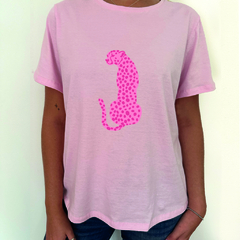 Remera PINK de algodón "Pink Tiger" - comprar online