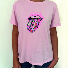 Remera PINK de algodón "Rolling Pink" - comprar online