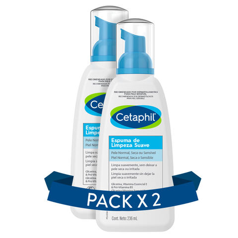 Cetaphil Pack x2 Limpiador Facial en Espuma