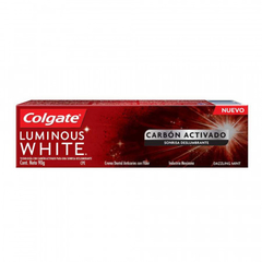 Colgate Crema Dental Luminous White Carbon Activado 90gr