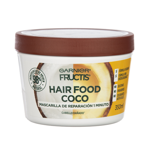 Garnier Tratamiento Hair Food Máscara de Reparación Fructis con Coco 350ml