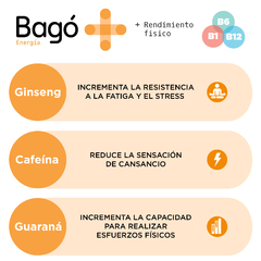 Bago+ Energia 30comprimidos - Farmacia Cuyo