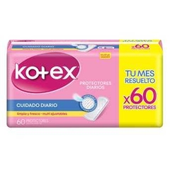 Kotex Protectores Diarios Multiforma sin Perfume 60uns