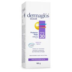 Dermaglos Solar Crema Efecto Seco FPS30 180gr - Farmacia Cuyo