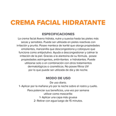 Imagen de Aveno Gel Facial Hidratante Piel Sensible y Seca 50gr