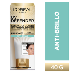 L'Oréal Paris Crema Anti Brillo FPS50+ Uv Defender 3 Tonos 40g - comprar online