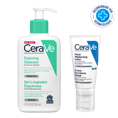 Kit CeraVe Gel Limpiador Espumoso PNG + Loción Hidratante para Rostro PNS