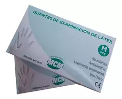 GUANTES DE EXAMINACION LATEX MCM TALLE M - comprar online