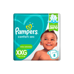 Pampers Pañales Confrot Sec XXG 8uns