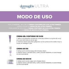 Dermaglos Kit Facial Ultra Firmeza Crema Dia y Noche Ojos - Farmacia Cuyo