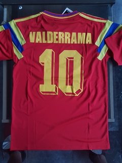 Camiseta Adidas Colombia retro 1990 roja Valderrama #10