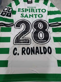 Camiseta Reebok Sporting Lisboa Retro Titular C. Ronaldo #28 2003