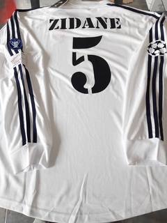 Camiseta adidas Real Madrid Manga Larga Retro Zidane #5 2002 UCL