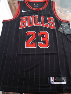 Musculosa Basquet Chicago Bulls Retro MATCH Negra Jordan #23 Estampado - comprar online